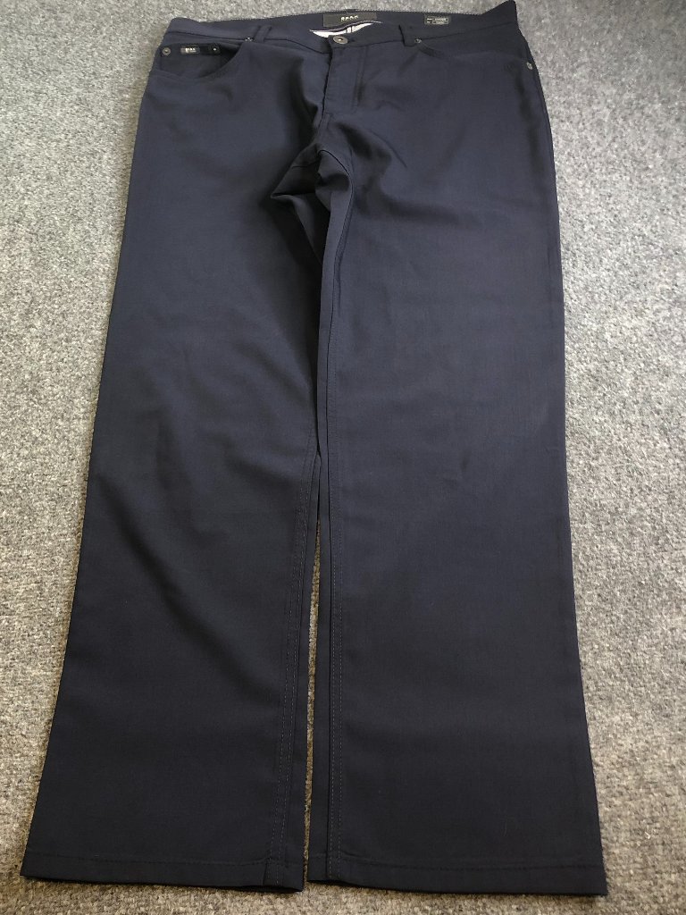 Brax Cooper Fancy Pants Mens 34x32 Blue Cooper Regular Fit Stretch Chino